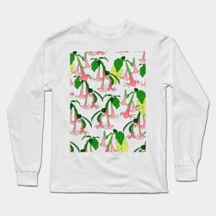 Angels Trumpet Floral Pattern Long Sleeve T-Shirt